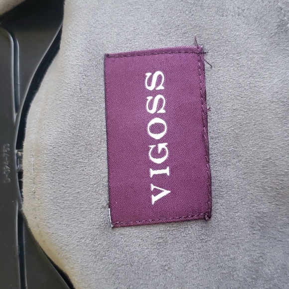 VIGOSS Wing-Collar Zippered Jacket GREY - Picture 3 of 3